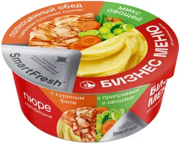 Пюре картофельное Бизнес меню с куриным филе 110г