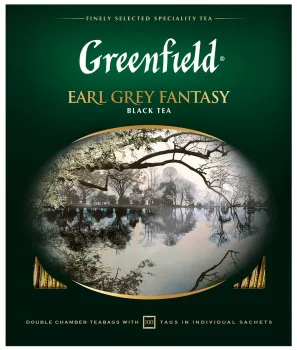 Чай черный Greenfield Earl Grey Fantasy Бергамот 100пак