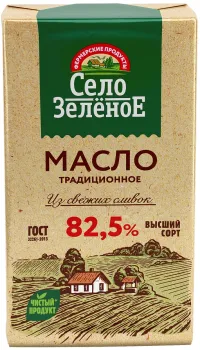 Масло сливочное Селе зеленое Традиционное 82,5% 175г
