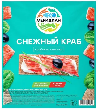 Крабовые палочки Меридиан Снежный Краб охлажденные 200г