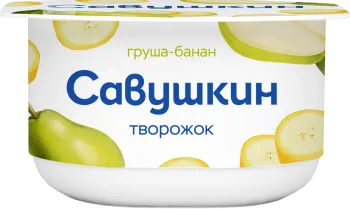 Паста творожная Савушкин Груша и банан 3,5% 120г