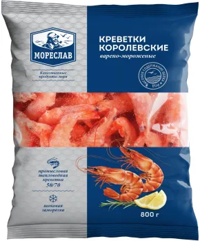 Креветки Мореслав Королевские замороженные 800г