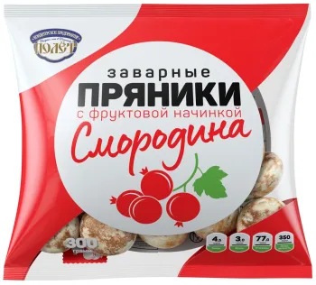 Пряники заварные Полет Смородина 300г
