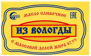 Масло Из Вологды Традиционное 82,5% 360г