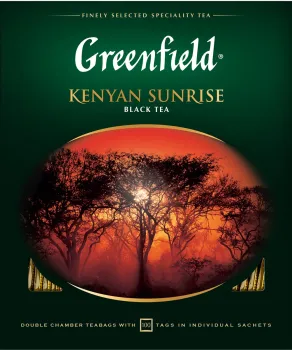 Чай Greenfield Kenyan Sunrise черный в пакетиках 100шт
