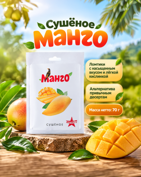 Манго сушёное, Вьетконг, 70 г