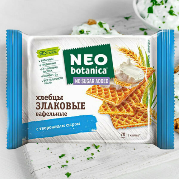 Хлебцы злаковые вафельные, NEO botanica, 75 г, в ассортименте