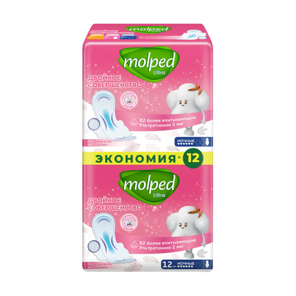 Прокладки, Molped, ночные, 12 шт.