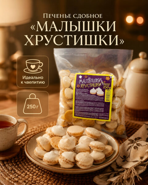 Печенье сдобное "Малышки Хрустишки", 250 г