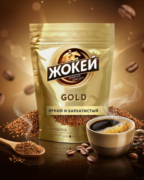 Кофе растворимый "Голд", ЖОКЕЙ, 75 г
