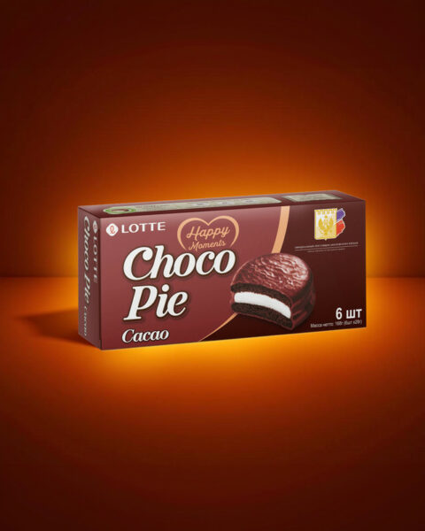 Печенье прослоенное глазированное, Choco Pie, какао, 168 г