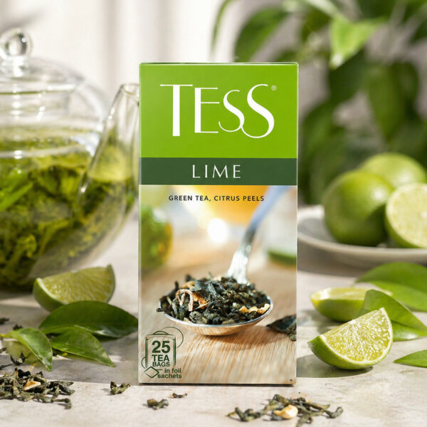 Чай зелёный, TESS, лайм, 25х1,5 г