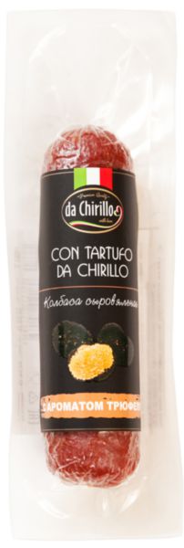 Колбаса сыровяленая CON TARTUFO DA CHIRILLO с ароматом трюфеля Da Chirillo, полусухая, 140г