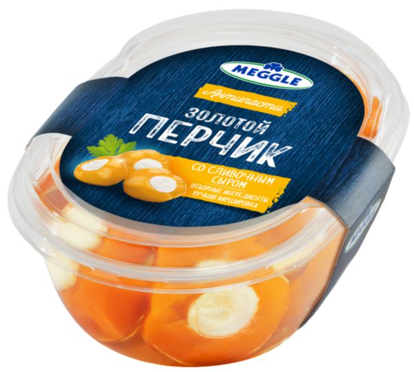 Перчик золотой Meggle Peppadew со сливочным сыром, 210г — цена в Глобус