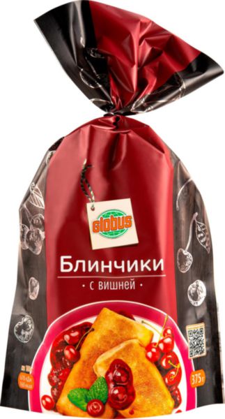 Блинчики Глобус с вишней, 375г