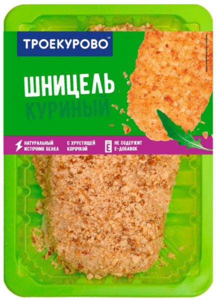 Шницель куриный охлажденный Троекурово рубленый, 350г