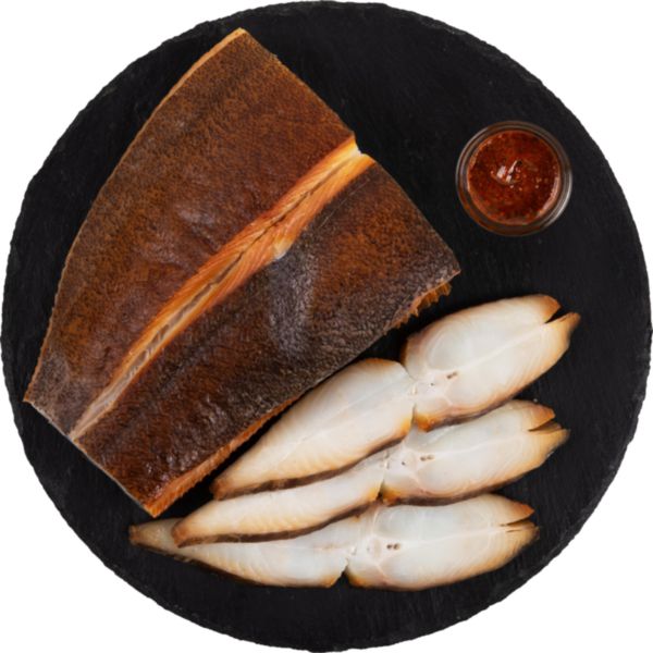 Палтус подкопченный, балык кусок, вес