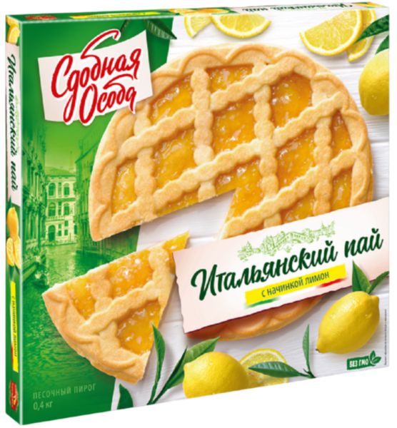 Пирог Сдобная особа Итальянский пай с начинкой лимон, 400г