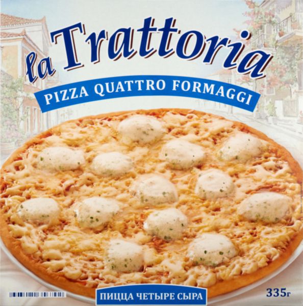 Пицца La Trattoria Четыре сыра, 335г — цена в Глобус