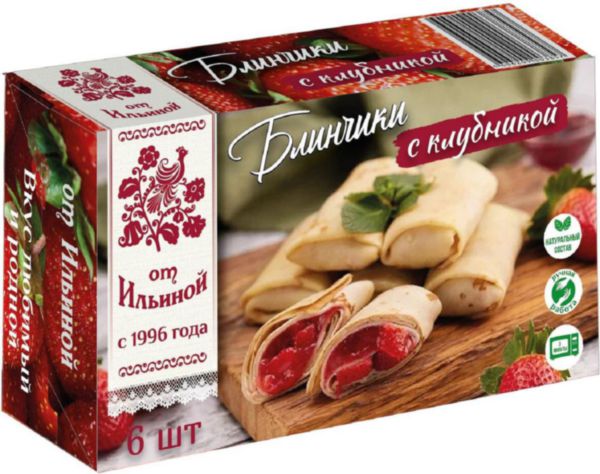 Блинчики от Ильиной с клубникой, 360г