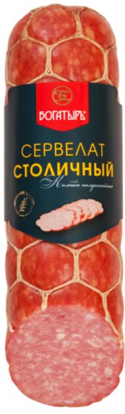 Сервелат полукопченый Столичный Богатырь, 390-430г