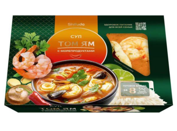 Суп Том-Ям Шифудо с морепродуктами, 400г