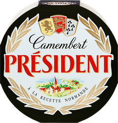 Сыр PRESIDENT Camembert с белой плесенью 45%, без змж