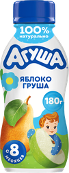 Йогурт питьевой детский АГУША Яблоко, груша 2,7%, с 8 месяцев, без змж