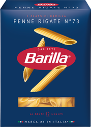 Макароны BARILLA Penne Rigate n.73 из твердых сортов пшеницы группа А высший сорт