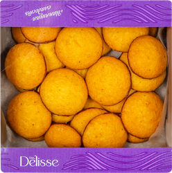 Печенье бисквитное DELISSE со вкусом апельсина, с кондитерской глазурью
