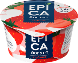 Йогурт EPICA с клубникой 4,8%, без змж