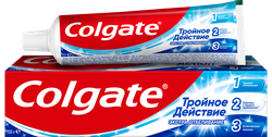 Зубная паста COLGATE Тройное действие Экстра отбеливание для восстановления естественной белизны зубов с первого применения