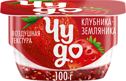 Десерт творожный ЧУДО Творожок взбитый двухслойный Клубника, земляника 4%, без змж