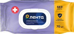 Салфетки влажные ЛЕНТА антибактериальные