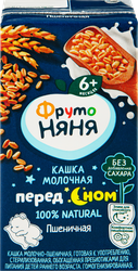 Кашка пшеничная ФРУТОНЯНЯ молочная, с пребиотиками, с 6 месяцев