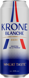 Напиток пивной KRONE BLANCHE BIERE пастеризованный 4,5%