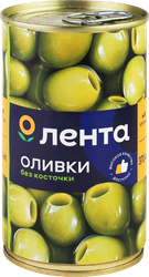 Оливки без косточки ЛЕНТА зеленые крупные