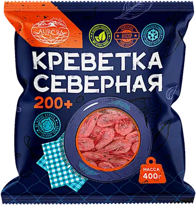 Креветка Aurora северная 200+ 400г