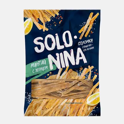 Сушёно-вяленый минтай соломка с перцем Solo Nina 40г