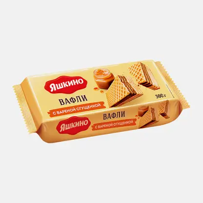 Вафли Яшкино с вареной сгущенкой 300г
