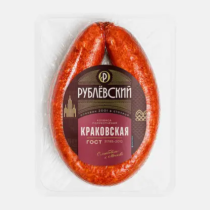 Колбаса Рублевский Краковская полукопченая 350г