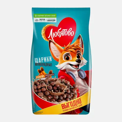 Готовый завтрак Любятово Шарики шоколадные 500г