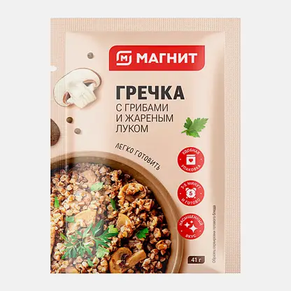 Каша Магнит гречневая с грибами и луком 40г