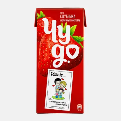 Коктейль молочный Чудо. со вкусом Клубника 2% 960г