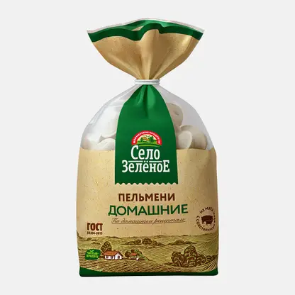 Пельмени Домашние с говядиной и свининой Село Зеленое 700г