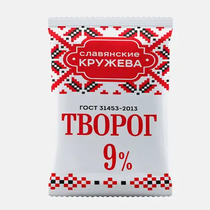 Творог Славянские кружева 9% 180г