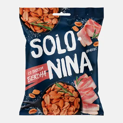 Арахис со вкусом бекона жареный Solonina 130г