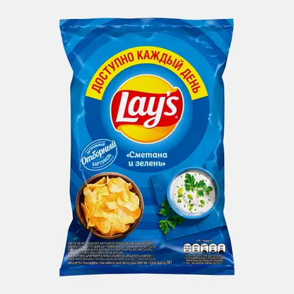 Чипсы Lays Сметана и зелень 70г