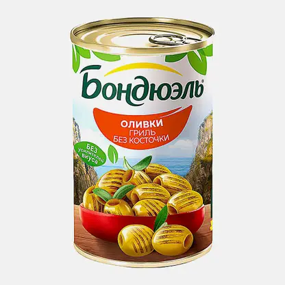 Оливки гриль без косточки Бондюэль 300г
