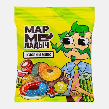 Жевательный мармелад Кислый микс Мармеладыч 70г